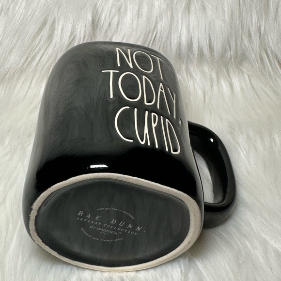 Rae Dunn Not Today Cupid Black with pink inside - Picture 3 of 4